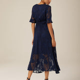 Eliane - Vestido Maxi com Renda Flutter