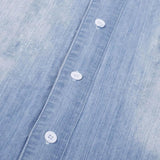 Vestido Jeans com Manga Curta