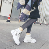 Botas femininas com forro de lã