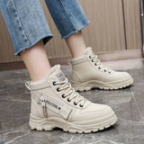 Botas femininas com forro de lã