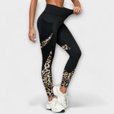 Calça de Treino Alta com Estampa de Leopardo