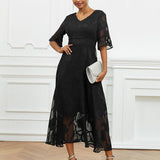 Eliane - Vestido Maxi com Renda Flutter