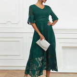 Eliane - Vestido Maxi com Renda Flutter