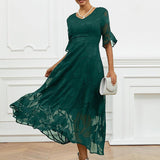 Eliane - Vestido Maxi com Renda Flutter