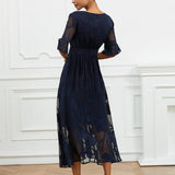 Eliane - Vestido Maxi com Renda Flutter