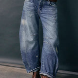 Jeans Barrel de Cintura Média