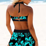 Anna™ - Maiô de Cintura Alta com Estampa Floral
