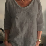 Charleigh | Camiseta de linho casual e estilosa