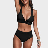 Erica - Biquíni Liso de Cintura Alta
