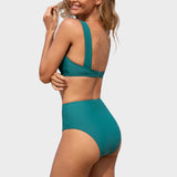 Erica - Biquíni Liso de Cintura Alta