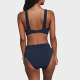 Erica - Biquíni Liso de Cintura Alta