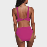 Erica - Biquíni Liso de Cintura Alta