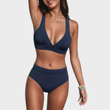Erica - Biquíni Liso de Cintura Alta