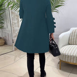 Carl™ Vestido casual na altura do joelho com mangas longas