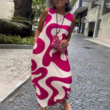 Olivia - Vestido Geométrico com Decote Redondo