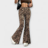 Calça Bootcut de Leopardo
