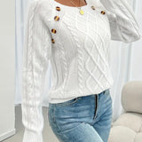 Camisola Malha Sofia – Elegância Casual com Detalhes Únicos