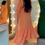 LUCIA - Vestido Midi com Manga Curta