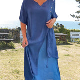 Vanessa - Vestido Assimétrico de Manga Curta