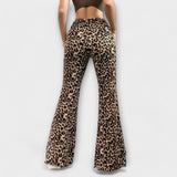 Calça Bootcut de Leopardo