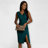 Desi - Vestido V com Fenda