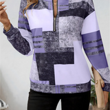 Camisola geométrica Kendra com fecho elegante