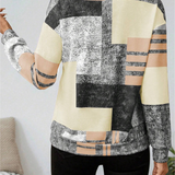 Camisola geométrica Kendra com fecho elegante