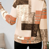 Camisola geométrica Kendra com fecho elegante