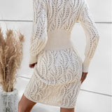 BONWEN - Vestido suéter  branco