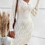 BONWEN - Vestido suéter  branco