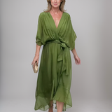 Amoura - Vestido de Chiffon com Decote em V