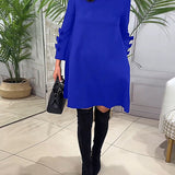 Carl™ Vestido casual na altura do joelho com mangas longas