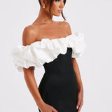 Vestido Mini Allie - Preto/Branco