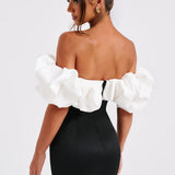 Vestido Mini Allie - Preto/Branco