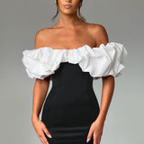 Vestido Mini Allie - Preto/Branco