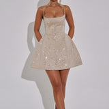 Vestido Mini Angelique - Champagne