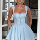 Vestido Mini Antonella - Azul