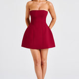 Vestido Mini Asha - Vinho