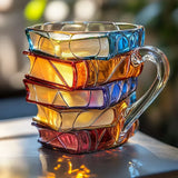 Caneca vitral ColorMug artística em vidro multicolor