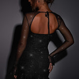 Vestido Mini Brea - Brilho Preto