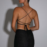 Brielle Top - Brilho Preto