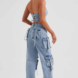 Calça Cargo Brooklyn - Azul