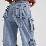 Calça Cargo Brooklyn - Azul