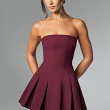 Vestido Mini Bryony - Verniz Cereja