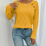 Camisola Malha Sofia – Elegância Casual com Detalhes Únicos