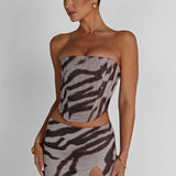 Camisete Corset - Estampa de Zebra