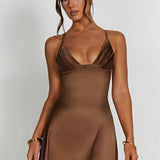 Vestido Mini Clarise - Chocolate