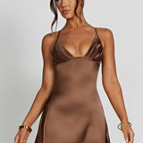 Vestido Mini Clarise - Chocolate