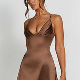 Vestido Mini Clarise - Chocolate