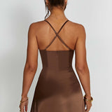 Vestido Mini Clarise - Chocolate